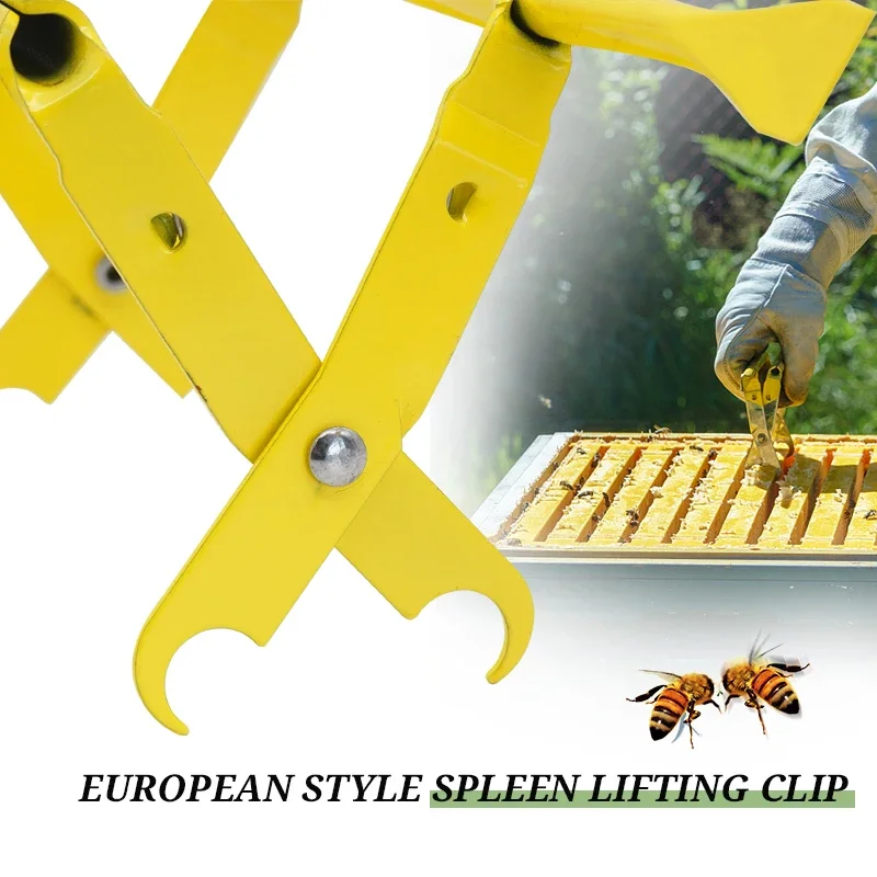 Bee Hive Frame Holder Honeycomb Spleen Lifter Capture Grip Precise Beehive Clip Stainless Steel Tightening Beekeeping Tool