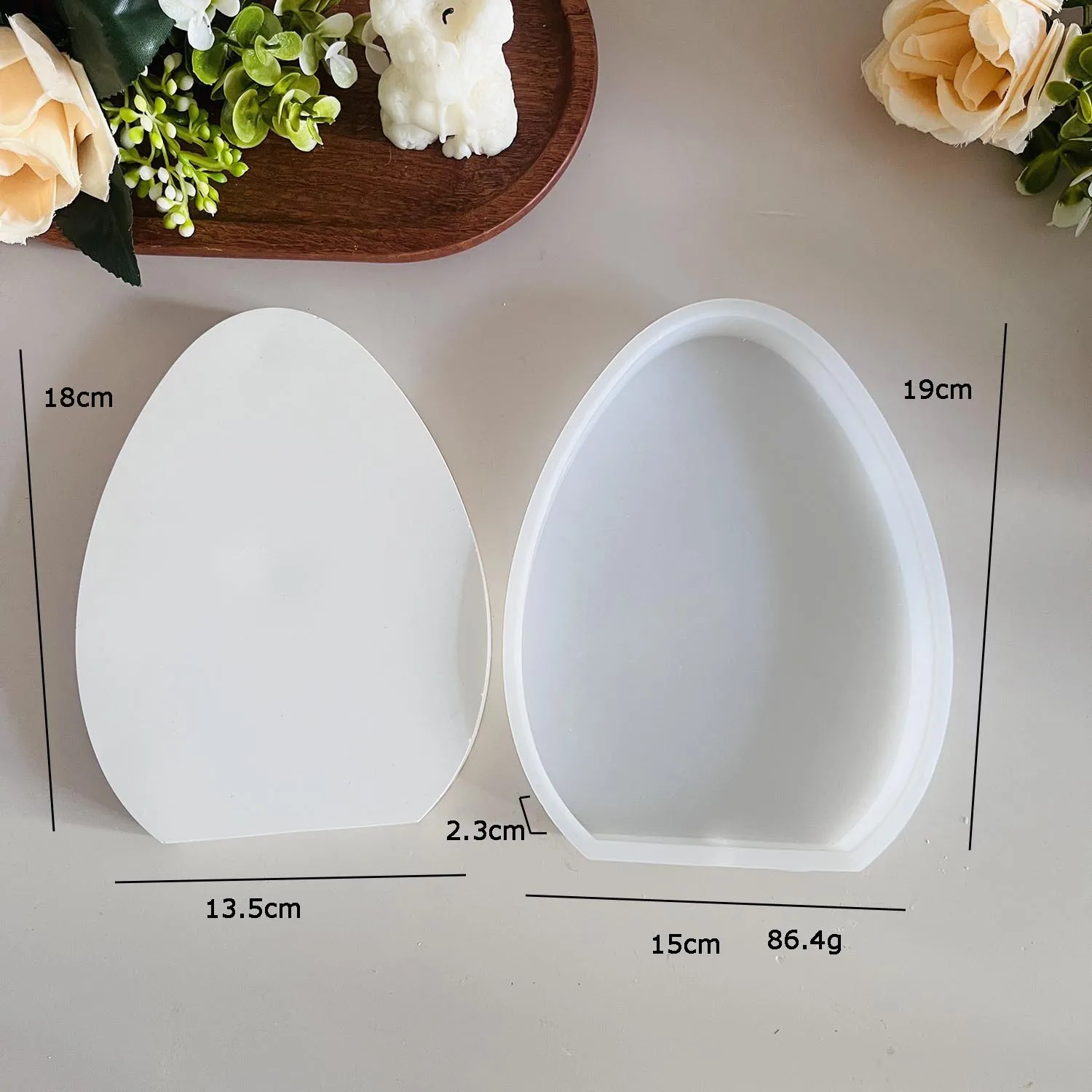 New Mould Blank Size Egg Ornament Hanging Silicone Mold Aromatherapy Plaster Easter Egg DIY Home Decorative Ornament Molds