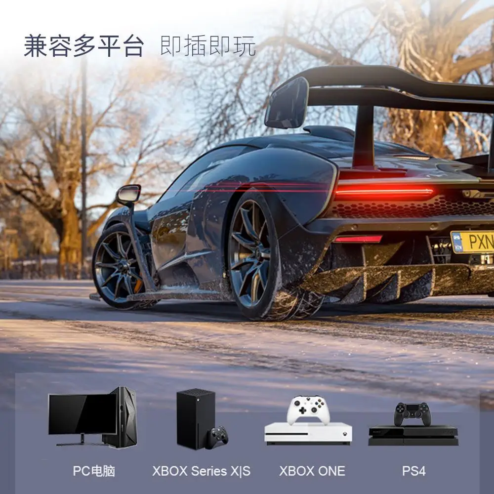 Setir mobil เกม PXN-V10, Force Feedback Racing PC/XBOXone/PS4