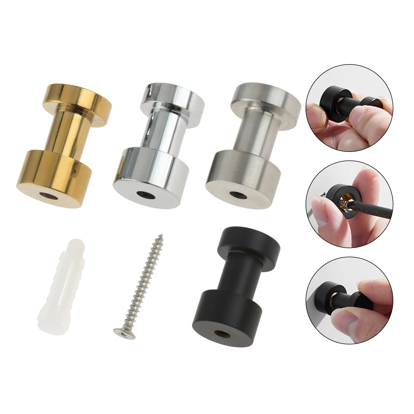 1pc Brass Decorative Hooks Wall Mount Clothes Coat Hat Hanger Gold/Silver/Black Bathroom Robe Towel Hook Wall Door Clothes Hook