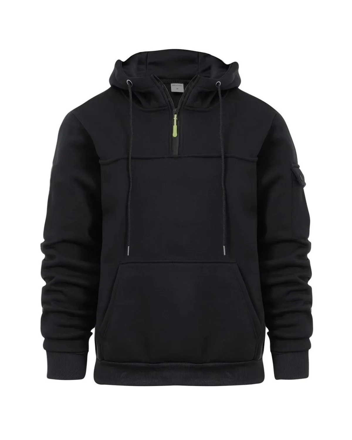 الرجال الخريف والشتاء هوديي غير رسمي بلون نصف البريدي رياضي المرقعة سحب مع جيوب متعددة المألوف مقنعين البلوز