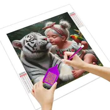 10 best sales Diamantmalerei mit weißem Tiger - №5