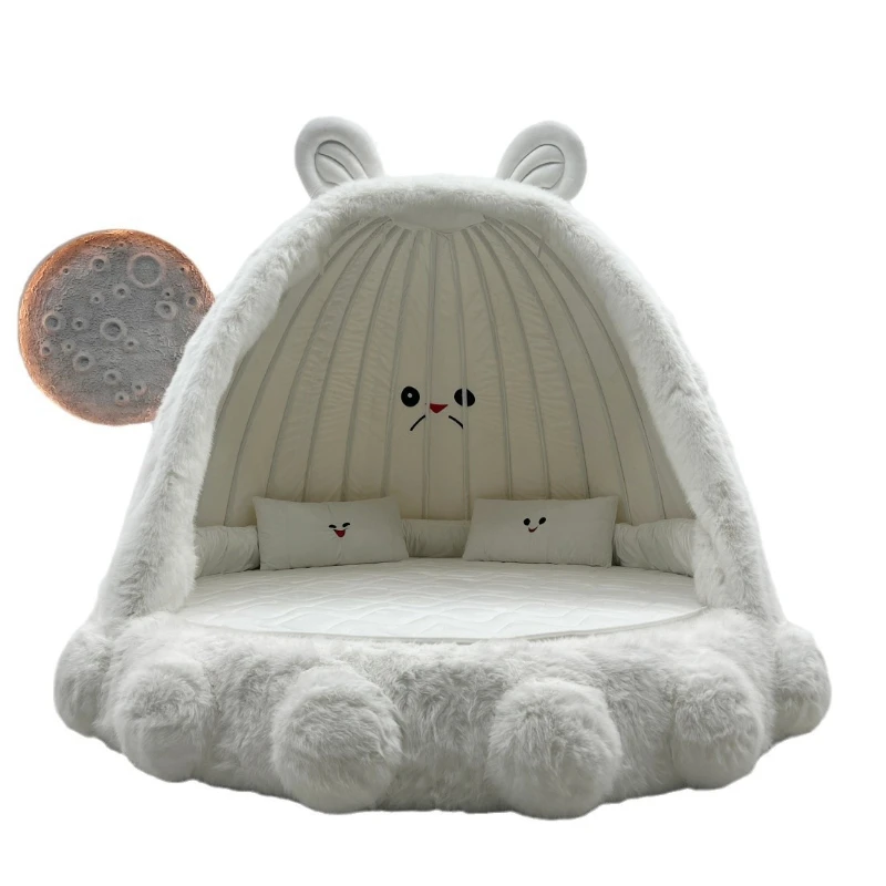 

Simple children's bed animal cute little girl bedroom monster bed tree house surrounded by double round bed