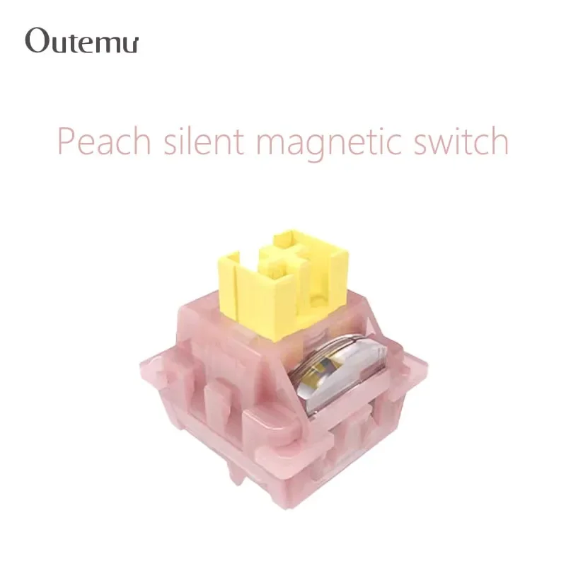 4er-Set 10er-Set Outemu Peach Silent Magnetic Switch 40g Linear Vorgeschmiert 2-Pin Schalter Einstellbar RGB SMD für Wooting Gaming-Tastatur