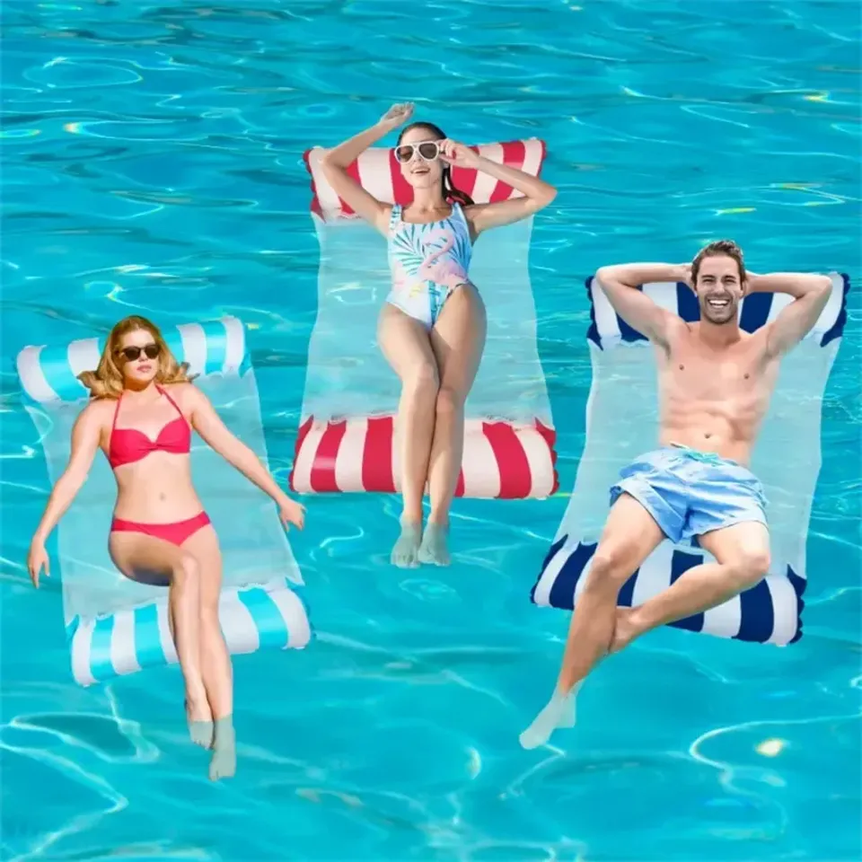 Inflatable Pool Floats Adult Hammock 4-in-1 Adult Water Hammock,Saddle,Drifter,Lounger,Floats Rafts Swimming Pool Lake Beach