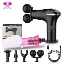 Pistola de massageador fascia portátil para mulheres massageador de tecido profundo relaxamento muscular dispositivo de fitness para corpo, pescoço, braço, vibração, fitness