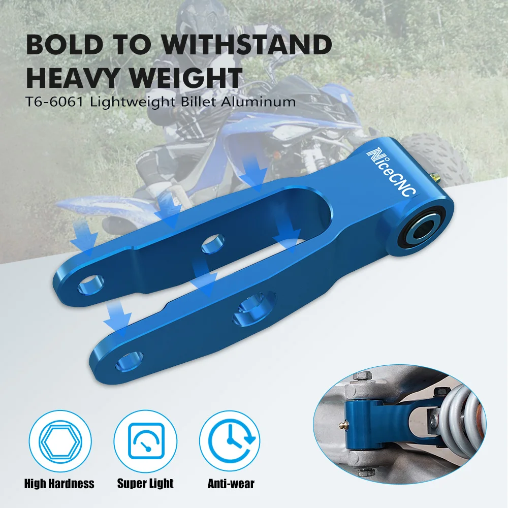NICECNC Aluminum Rear Shock Absorber Linkage For Yamaha Raptor 700R YFM700RW Custom Graphics YFM700RSL YFM700RSE Special Edition