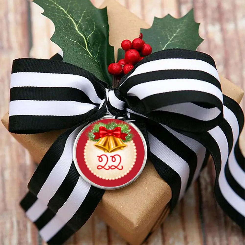 Christmas Circular Stickers 24 Number Stickers Christmas Countdown Stickers Cartoon Character Santa Christmas Month Gift Labels
