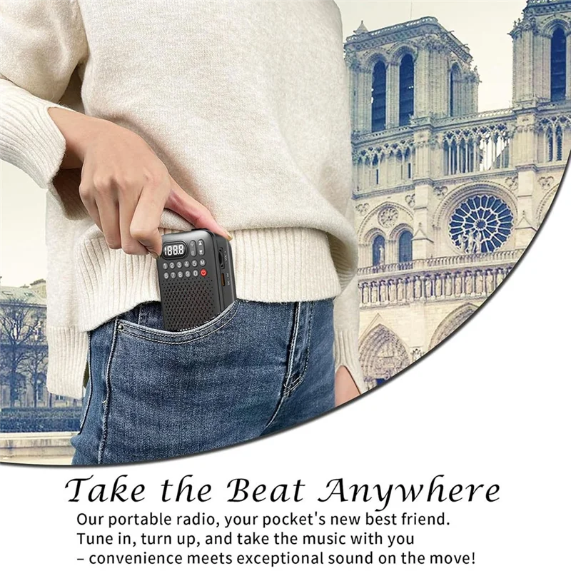 BTLIFE-Mini LED عرض راديو محمول FM 76.0-108Mhz أفضل استقبال راديو سمّاعات بلوتوث HD وظيفة التسجيل TF بطاقة MP3 P #5