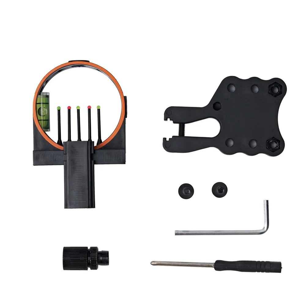 Toparchery Five-pin Bow Sight Plastic for Compound Bow Recurve Bow Outdoor Hunting Accessory