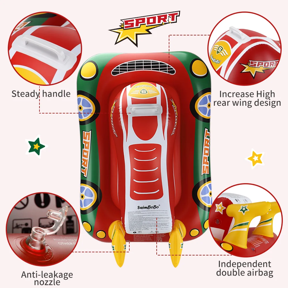 Swimbobo dzieci nadmuchiwane siedzisko do pływania pływak nowy fajny pierścień do łodzi motorowej pływający zagęszczony PVC na letnie dziecko