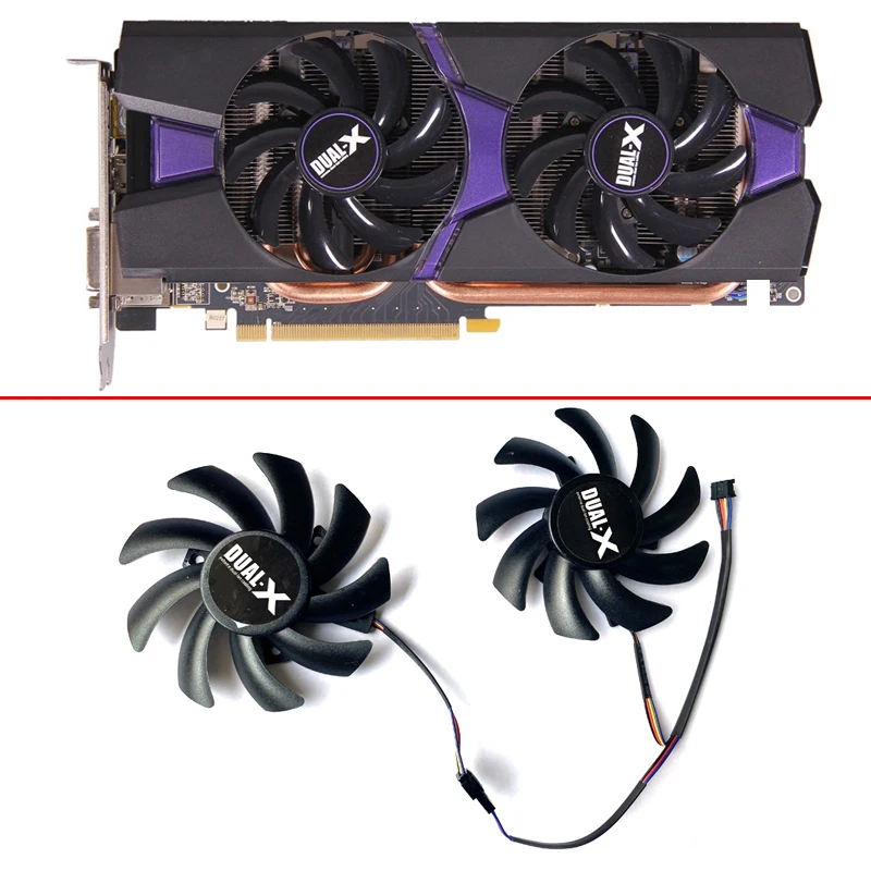 Cooling Fan  FD7010H12S 85MM 4PIN Graphics Fan For XFX R9 390/390X 8G RX480 RX470 Sapphire R9 270X 280X HD7870 Cooler Fans