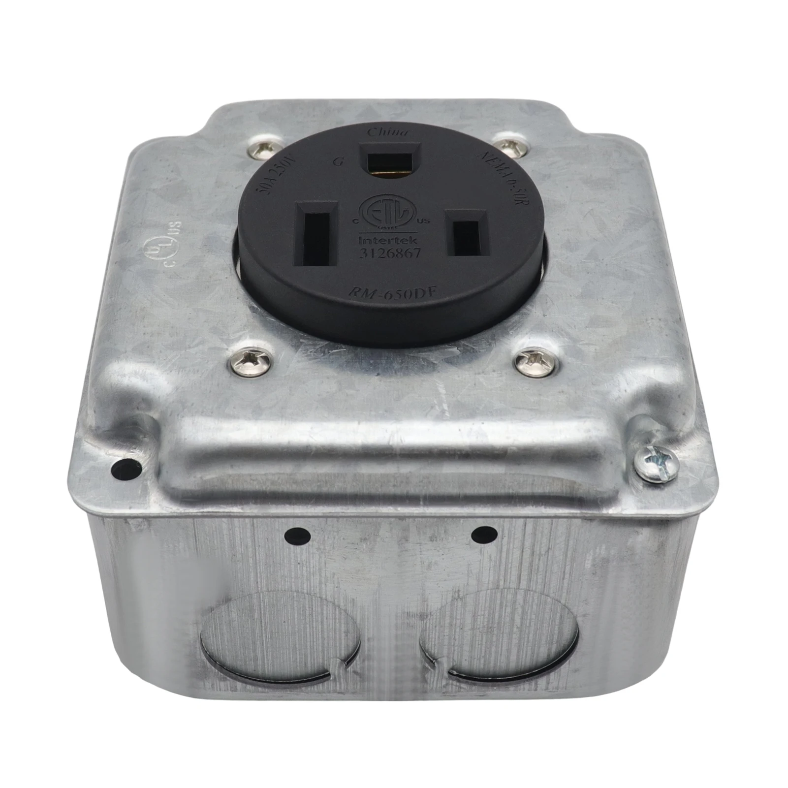 NEMA 6-50R 50A Power Outlet Receptacle, Electrical Socket for Welders, Plasma Cutters, Electric Ranges, Dryers