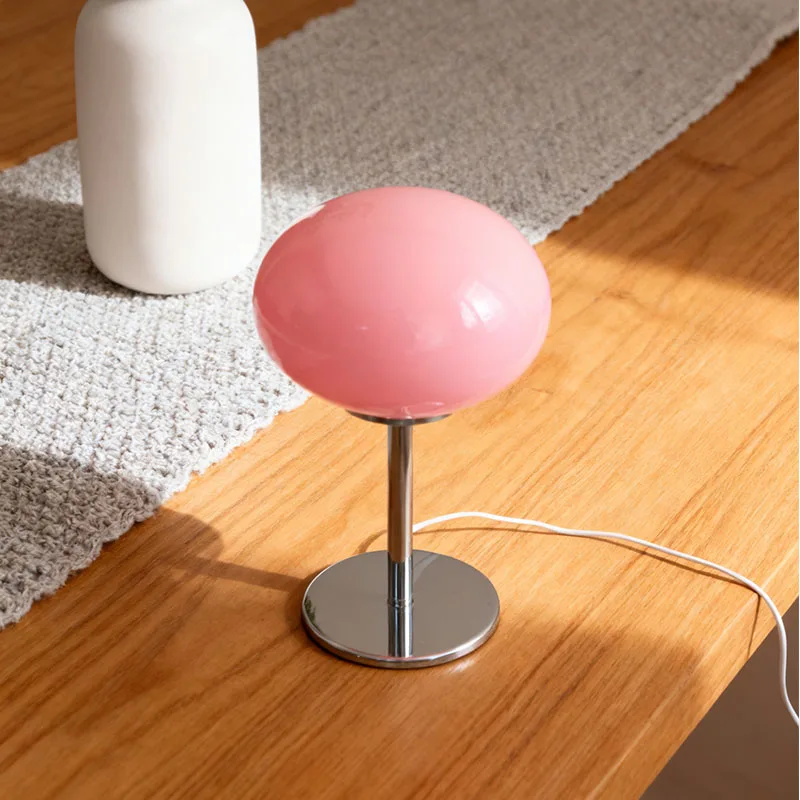 المبيعات المباشرة مصباح طاولة باوهاوس المعدني على الطراز الكوري - ضوء ليلي ما بعد الحداثة وبسيط في منتصف القرن، ديكور غرفة نوم سطح المكتب #1