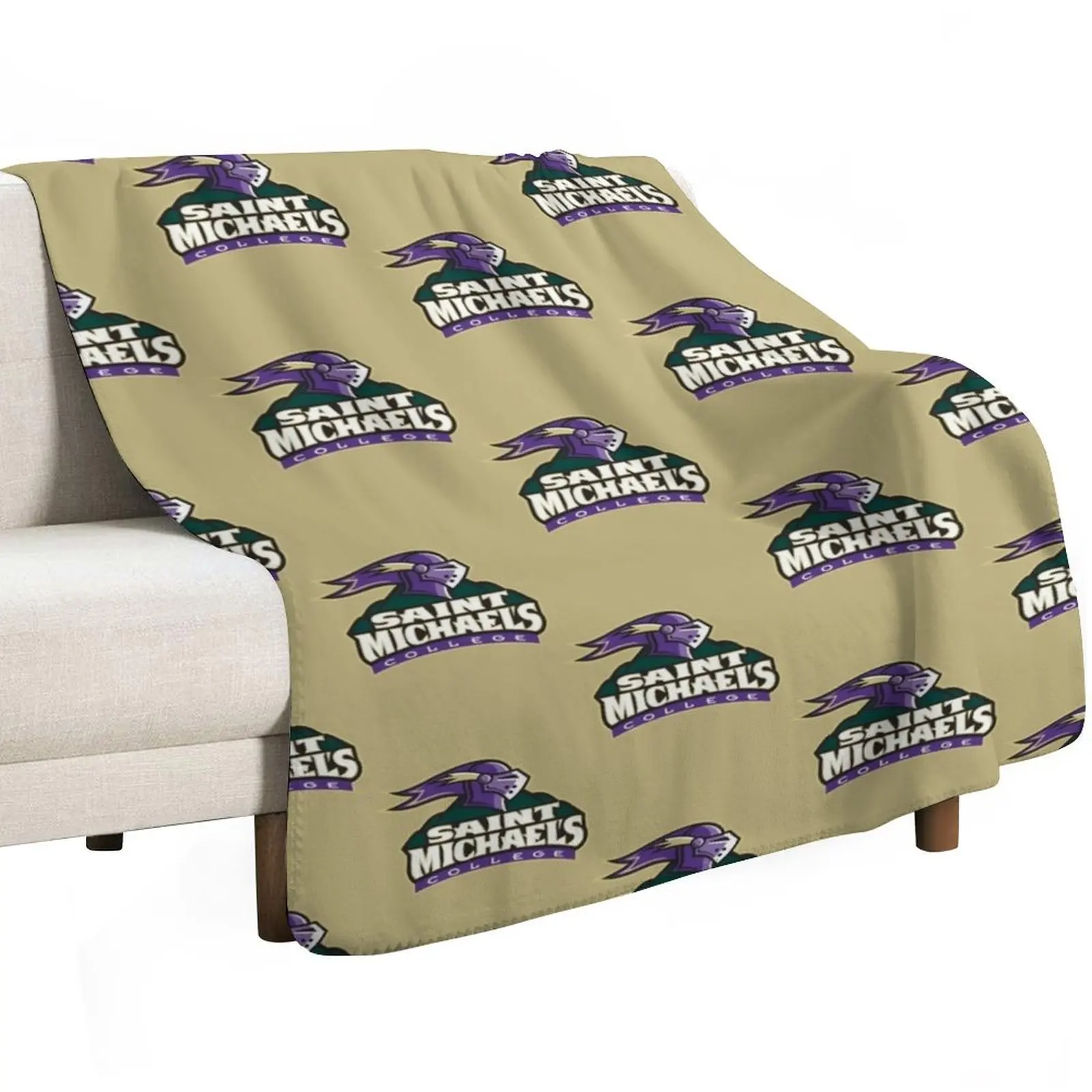 Saint Michaels Purple Knights Throw Blanket blankets ands Thin Softest Sleeping Bag Picnic Camping Blankets