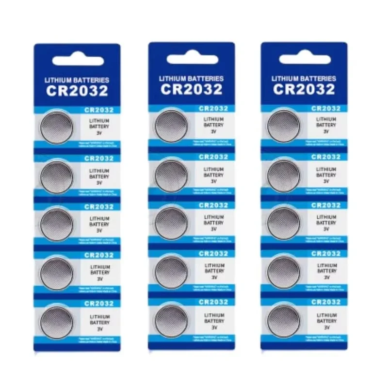 5PCS Button Battery 3V CR2032 BR2032 DL2032 ECR2032 Cell Coin Lithium Li-ion Batteries Promotion Watch Computer LED Light Toy