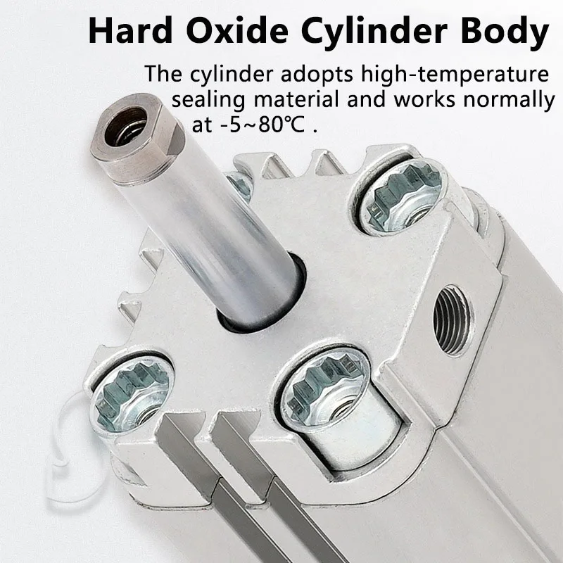 ADVU Compact Pneumatic Cylinder Broe Size 12/16/20/25/32/40/40/63/80 Piston Rod - Female Thread Thin Pneumatic Cylinder
