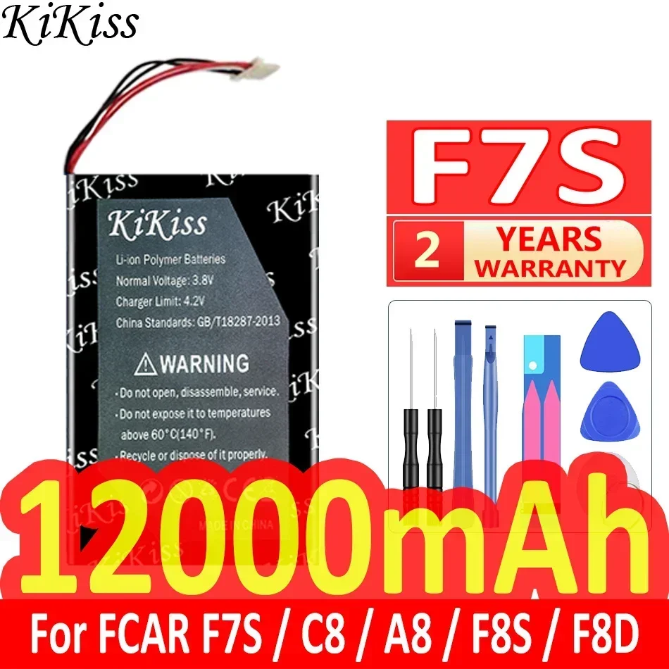 

Мощный аккумулятор KiKiss емкостью 12000 мАч для FCAR F7S F8S F8D C8 A8