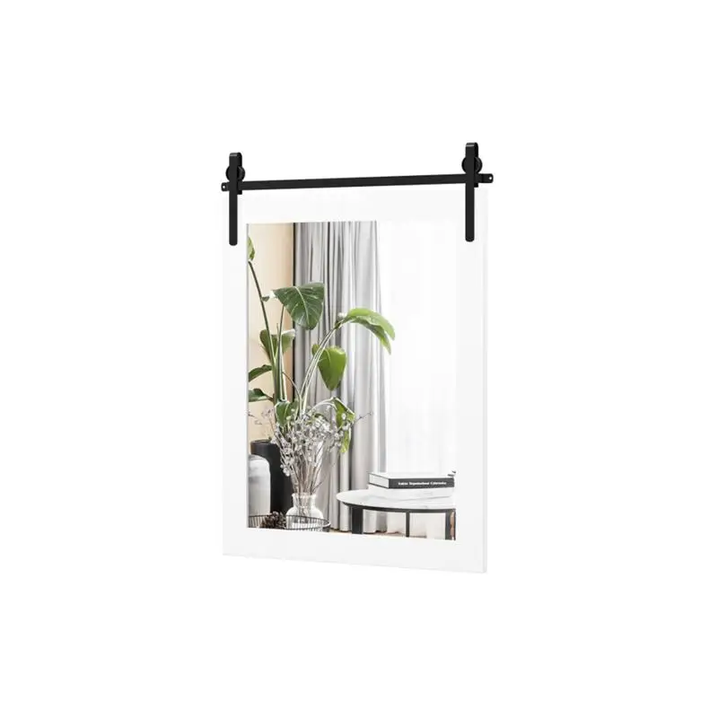 

30"x22" Natural Wall Mirror with Wooden Frame