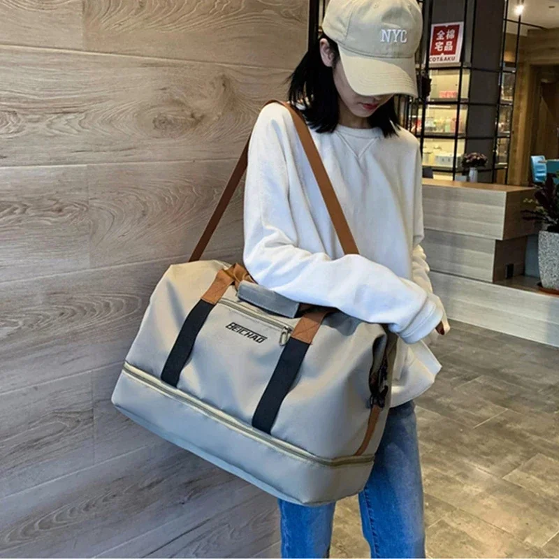 Fashion Travel Bags For Women Large Capacity Men\'s Sports bag Waterproof Female Messenger Bag Dry And Wet Dropshipping