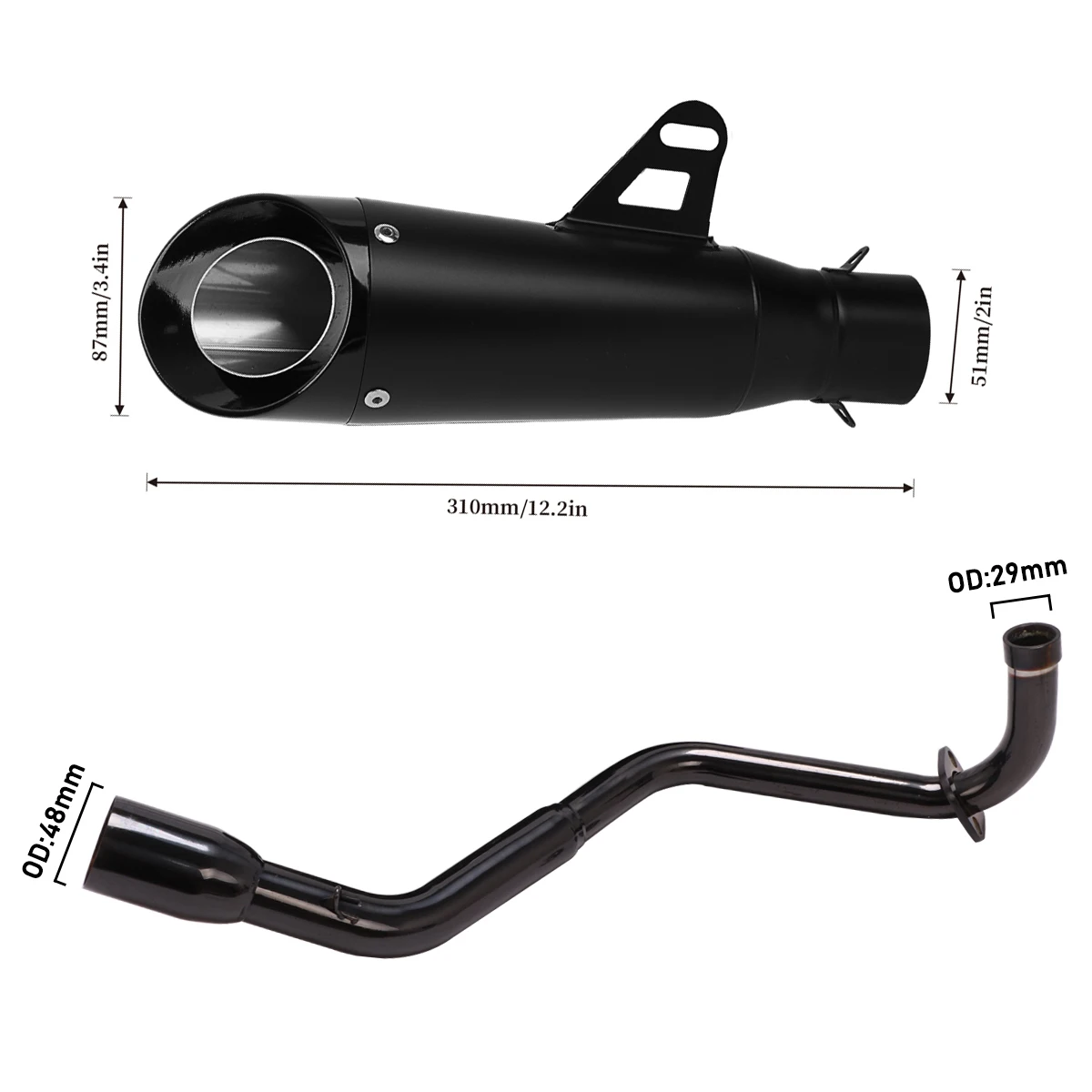 For Honda GROM MSX125  MSX 125 Exhaust 2013 15 16 17 18 19 20 2021 2022 2023 Motorcycle Exhaust Escape Full Muffler System