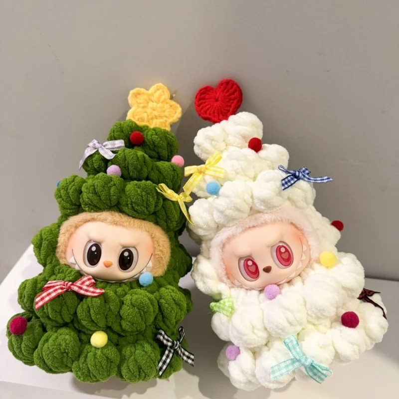 

Hot! Knitted Christmas Tree Doll Clothes For Labubu Doll Clothes Accessories Hand Woven Diy Ornament Pendant Christmas Gifts