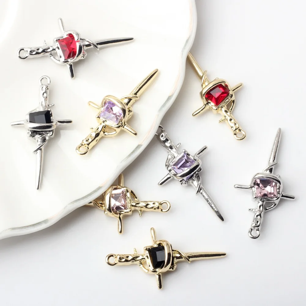 40pcs Vintage Silvery Color Jewelry Pendants Handmade Star Necklace Earrings Pendant Connectors Diy Jewelry Making Findings