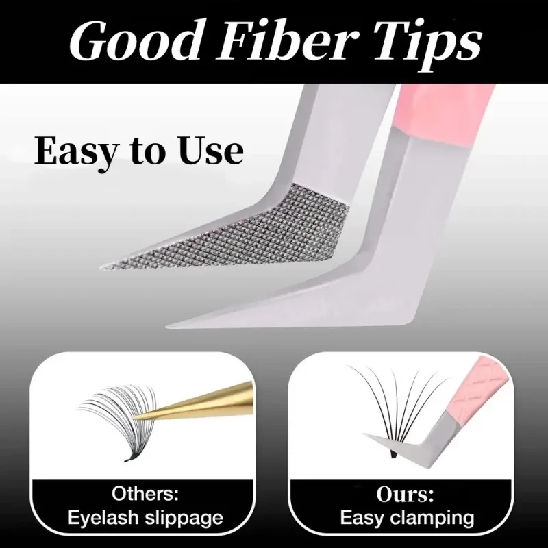 Fiber Tips Wimper Pincet Wimpers Pincet Met Fiber Tip Pincet Roestvrij Staal Pincet Wimper Extensions Wenkbrauw Pincet