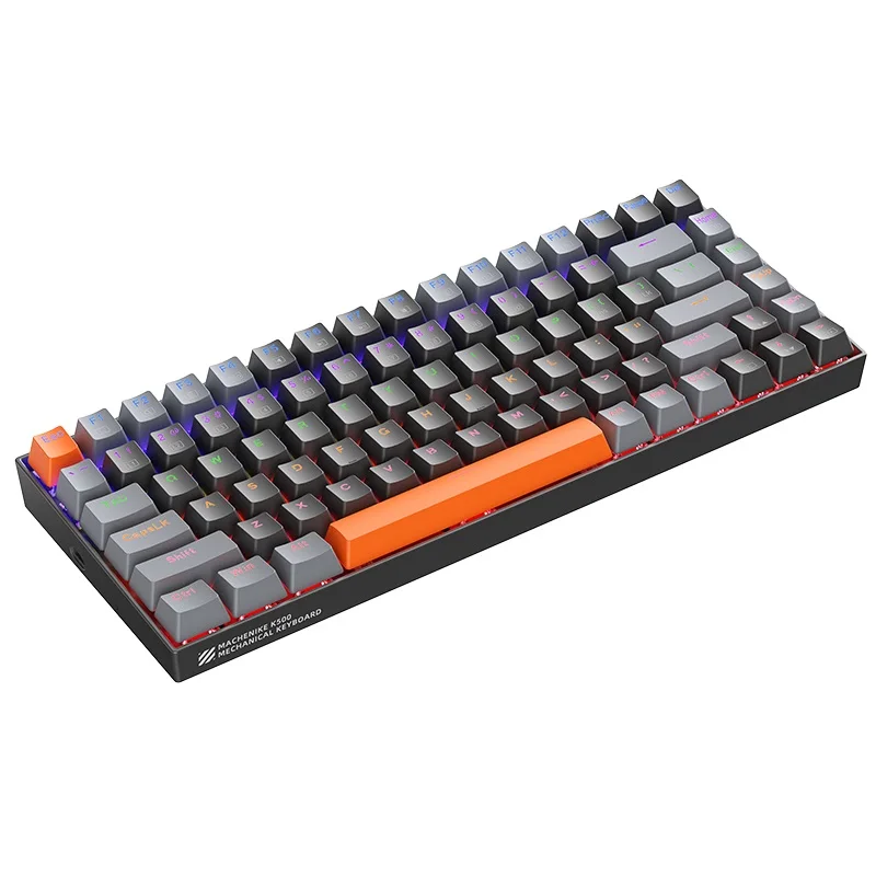 Machenike K500A-B84メカニカルキーボード75% tklホットスワップ可能有線ゲームキーボード6色バックライト84キーPCゲーマー用ラップトップ