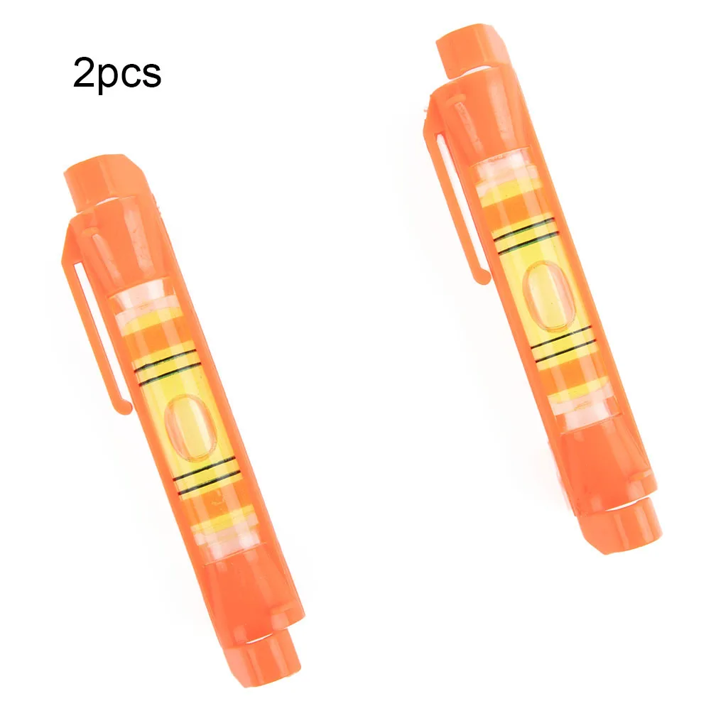 2pcs Horizontal Bubbles Hanging Wire Cascade Mini-level Yellow High Precision String Leveling Tool W/ String Hook Design