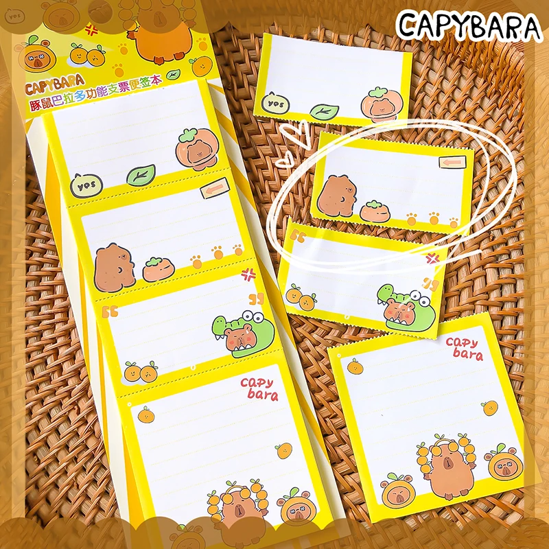 journaling supplies  Aesthetic Office accessories to do list Scratch paper Kawaii Stationery supplies capybara Notepad memo pad