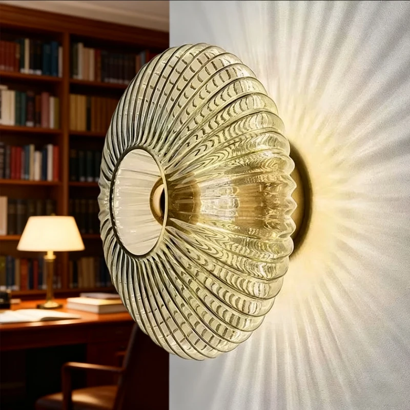 

Modern Glass Wall Lamp Warm Light For Living Room Hallway Bedroom Study Dining Room Hotel Interior Decor Illumination Sconce