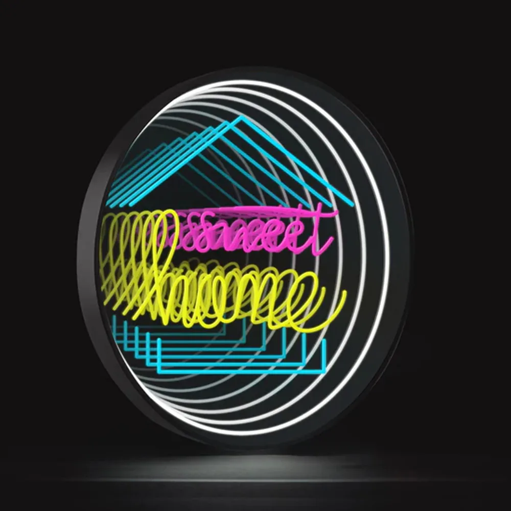 Personalized 3D Abyss Tunnel Mirror Custom LED Infinity Sign Thousand Layer Light Mirror Wall Decor for Shop KTV