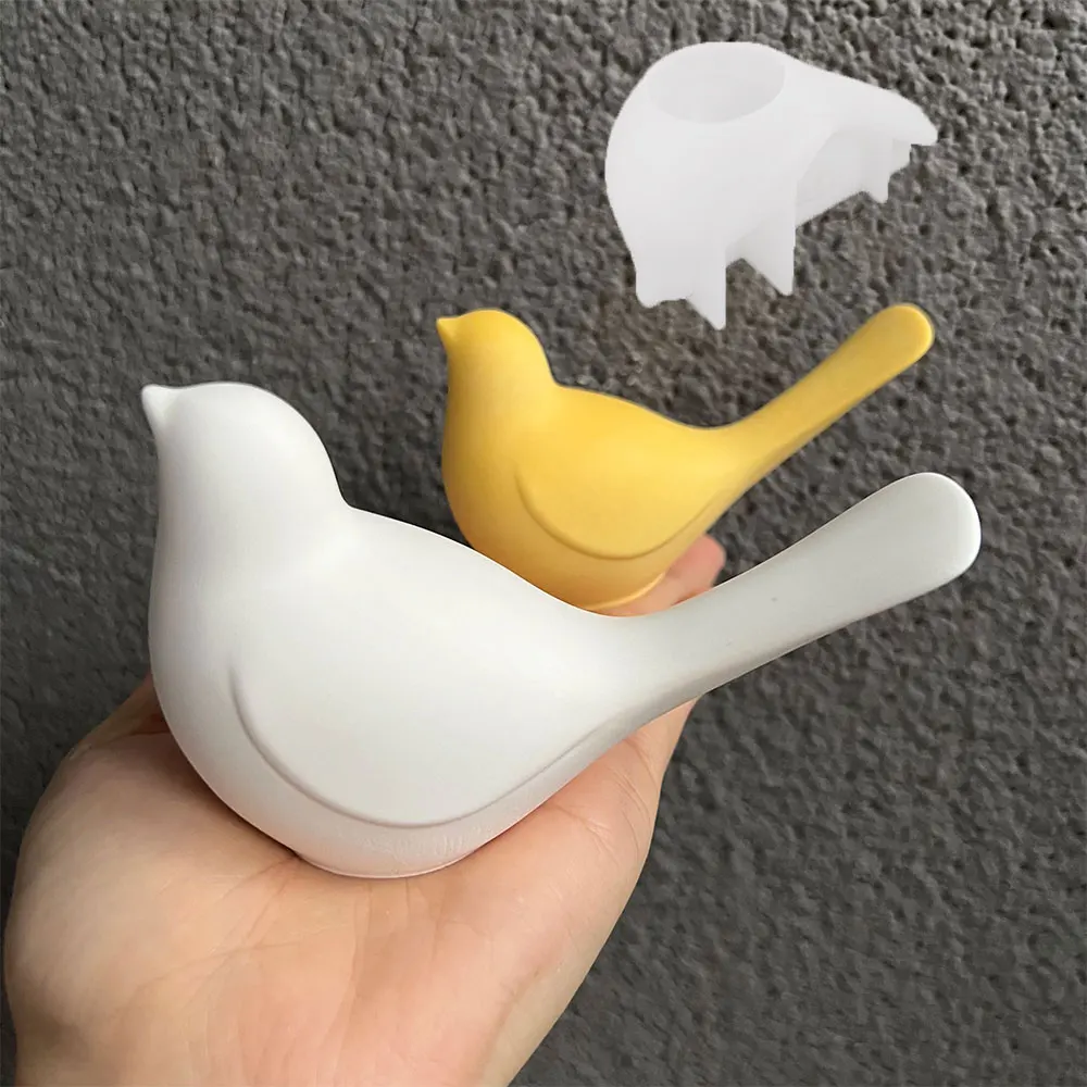 3D-Vogel-Tierform, niedliche Schmetterlings-Gips-Hängedekoration, Harz-Silikon-Tonform, DIY-Liebesvogel-Gartendekoration