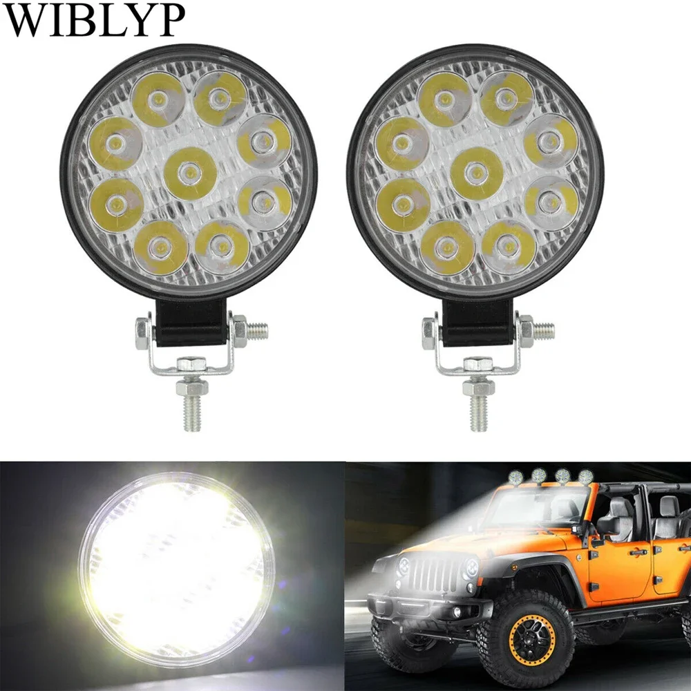 27W LED Work Light LED Car Front Fog-Light 4 Inch Offroad Waterproof Spot light Car Light Bright Beam Flood For Truck Tractor