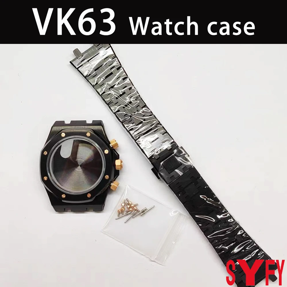 

New Modified Accessory Gold 39mm Transparent Bottom Case with Literal Strap and Hands Suitable for NH34/NH35/36/4R/7S Movements