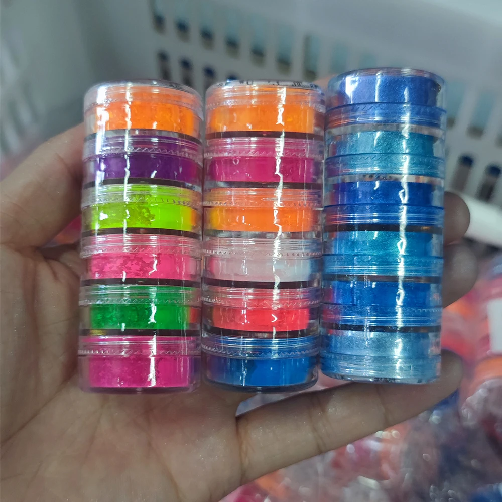 Neon Nail Art Powder Luminous Makeup Matte Eyeshadow Chrome Manicure Pigment Fluorescent DIY Nail Decoration DIY Gel Polish Dust