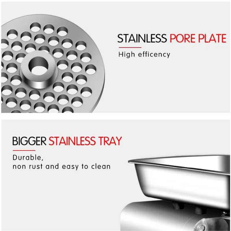 Vegetable Churning Thick Stainless Steel Spiral Knife High Power Tall Desktop Meat Grinder Meat Grinder Electric