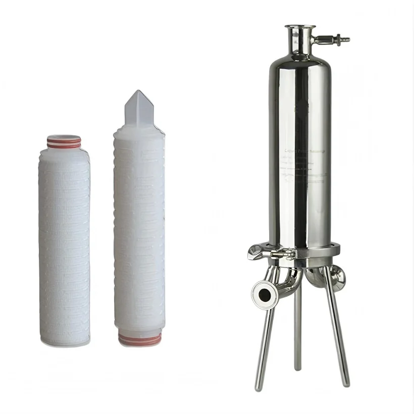 Reusable 10-inch SS316L pleated stainless steel filter for chemical solvents, zero waste, cost savings