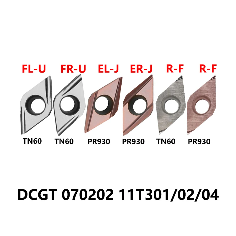 

100% Original DCGT070202FL-U PR930 -U TN60 DCGT11T302FL-U DCGT11T302FR-U DCGT11T304R-F CNC Carbide Inserts DCGT 11T304 11T302