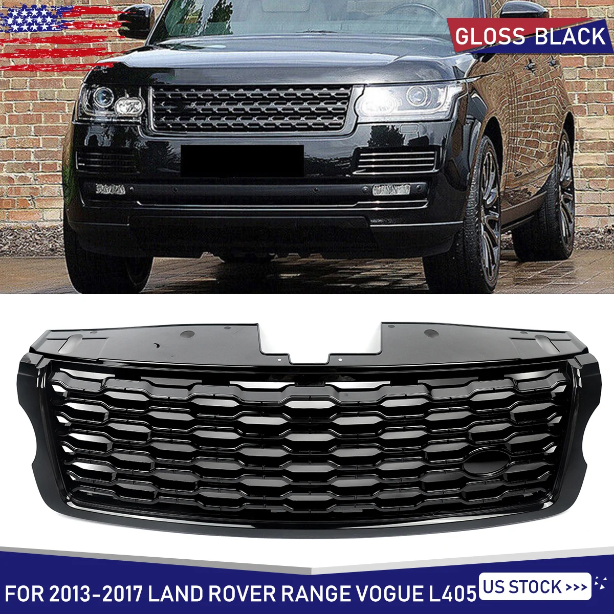

Facelift 2018 Look Front Grille Compatible with 2013-2017 RANGE ROVER L406 VOGUE Front Bumper Grills High Quality ABS Magickit