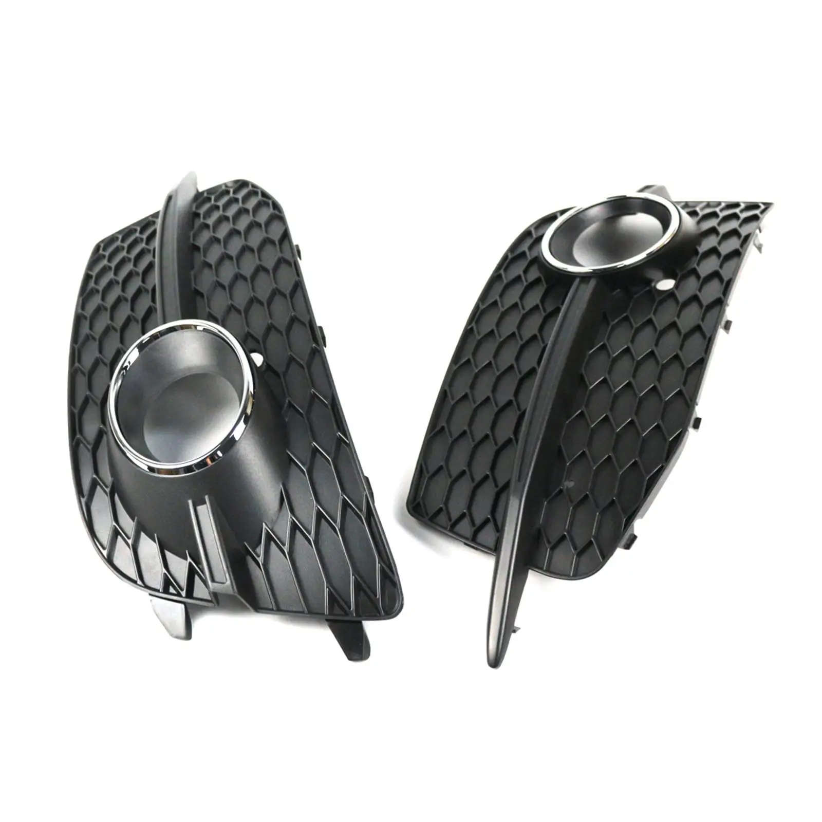 Fog Light Cover Grill Cover Exterior Decorative Lower Mesh Grill Spare Parts Easy to Install Protection for Audi Q3 S Line 12-14