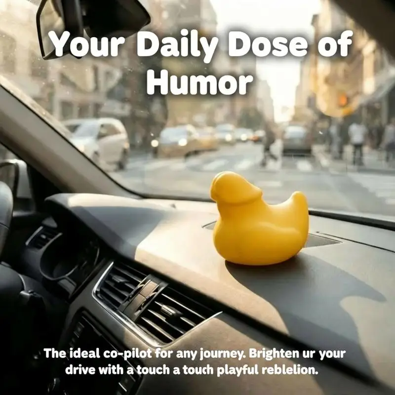 Funny Prank Mini Duck Figurine Novelty Gag Ornament For Car Interior Office Desk Display Hilarious Decoration For Friend Gift