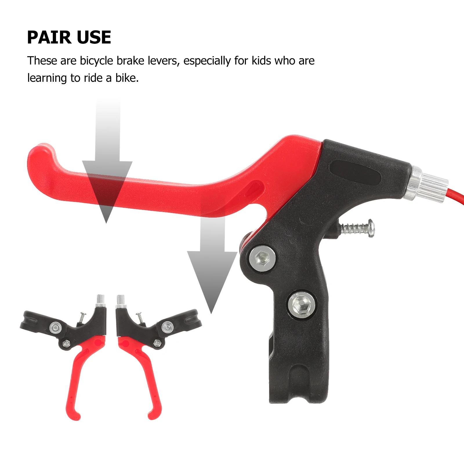 

1 Pair Bike Handle Sturdy Plastic Metal Safety Replacement Cycling Brake Lever Bicycle Brake Parts For Bikes