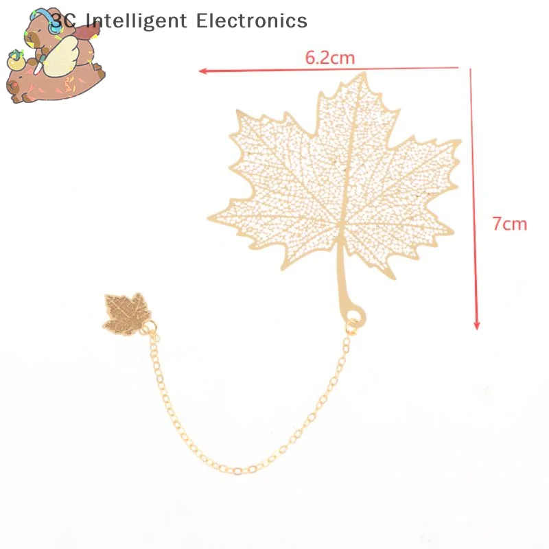 

Chinese Style Stationery Retro Metal Bookmarks Hollow Ginkgo Biloba Maple Leaf Lotus Vein Book Marks Gifts