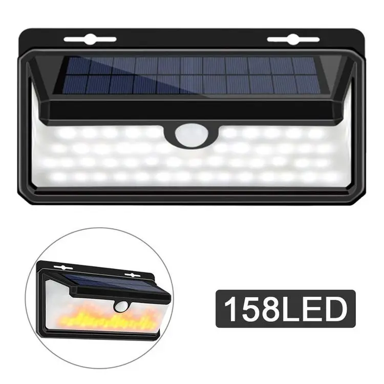 Led Waterproof Motion Sensor Home Security Solar Lamp Outdoor Emergency Wall Mounted Light With 3 Mode