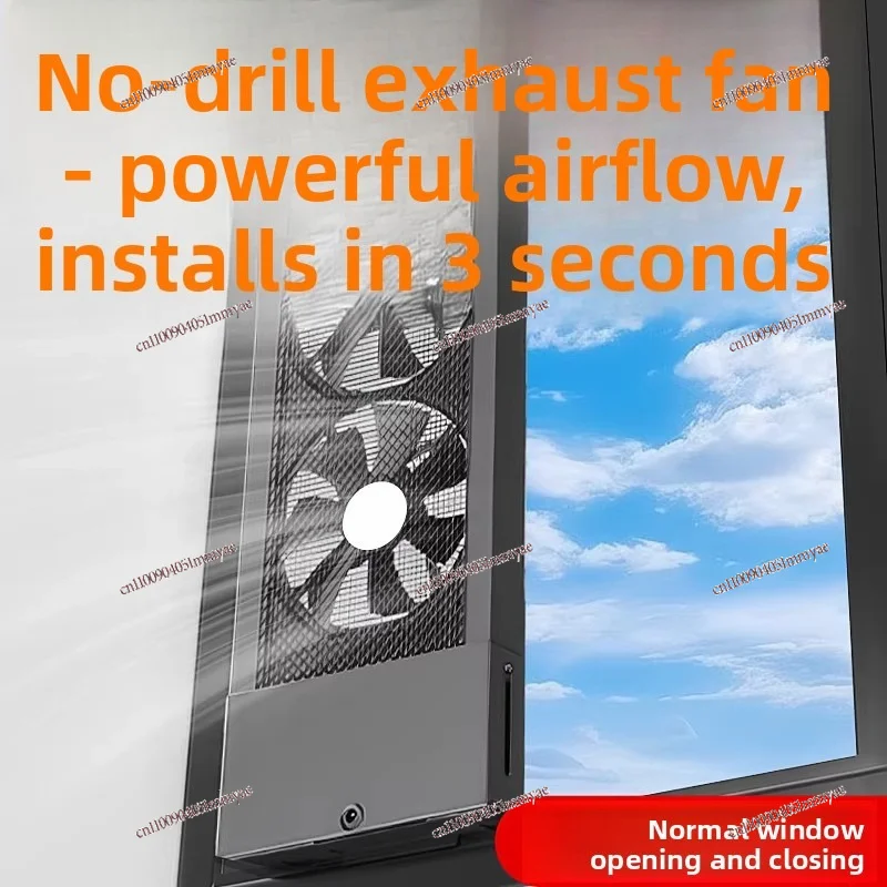 No Punching Window Exhaust Fan, No Installation, Kitchen Household Window Ventilation, Strong Silent Exhaust Fan