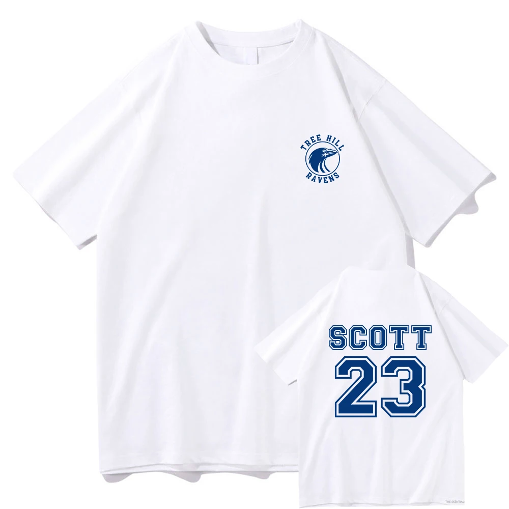 Scott 23 One Tree Hill Ravens Jersey Tshirts Funny Men/women Clothing Unisex Cotton Short Sleeve Tops Graphic TShirt Vintage