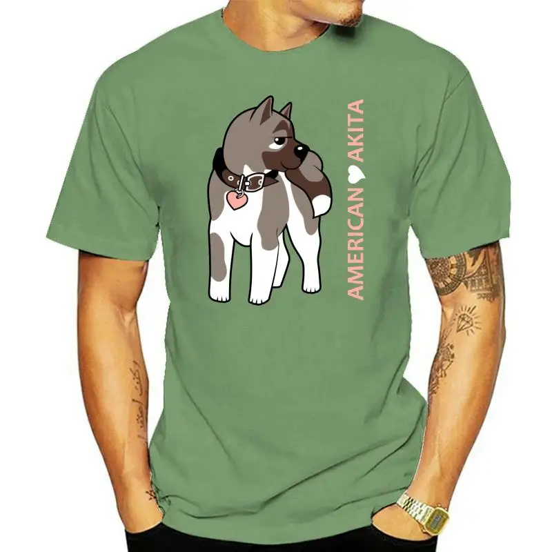 American Akita T Shirts Cute Dog T Shirt For Men  Print Men'S Normal Family Tshirt Online Cheaper Tops 2022 New 013742