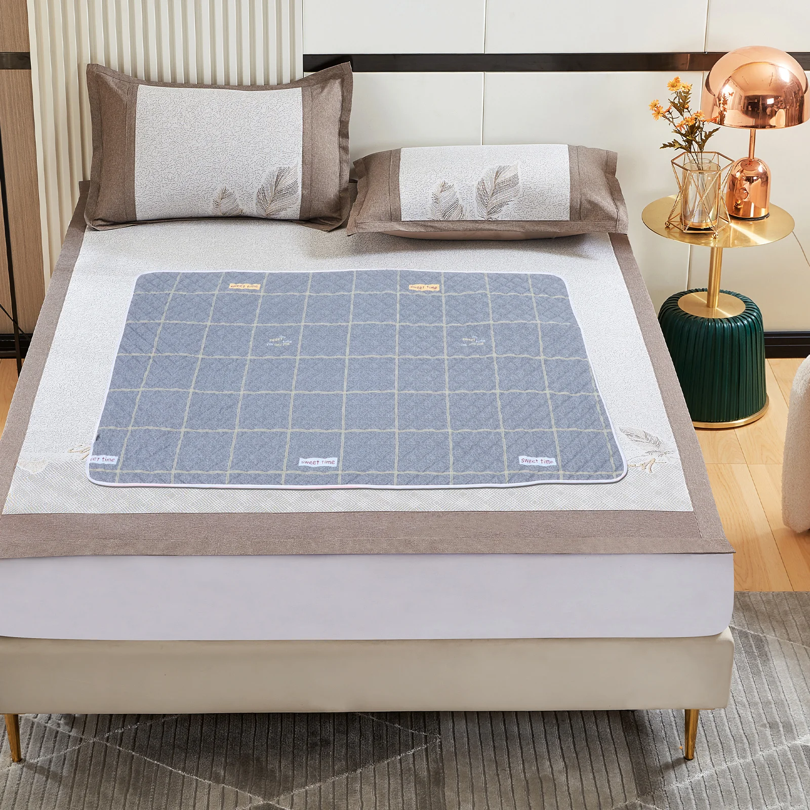وسادة مقاومة للماء للسرير قابلة للغسل وقابلة لإعادة الاستخدام لحماية سلس البول لكبار السن غطاء مرتبة ثقيل ماص للبالغين #4